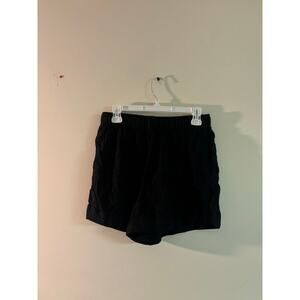 Abercrombie & Fitch Linen-Blend Pull-On Shorts – Black | Size M | Pockets
